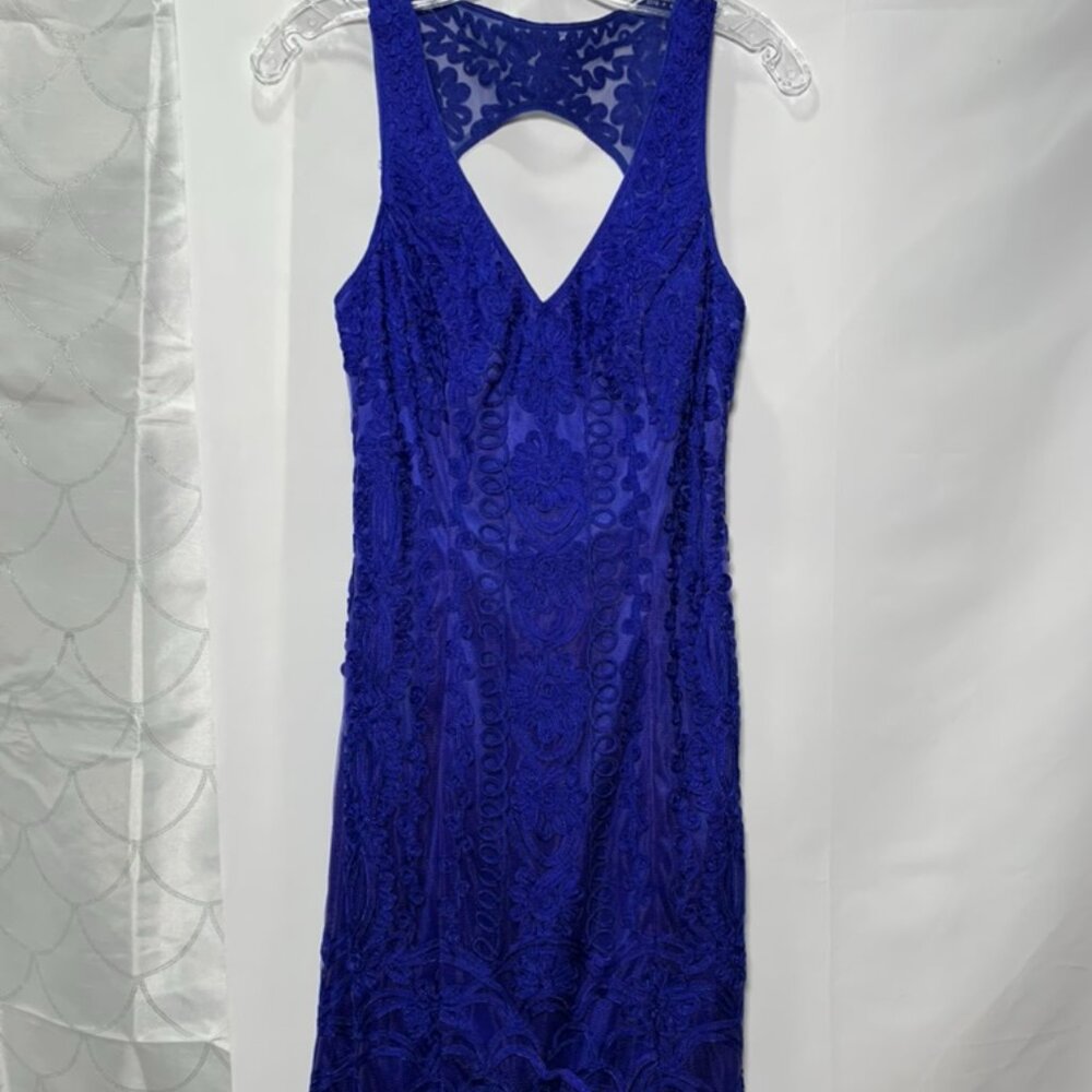 Sue Wong Royal Blue Sequin Formal Dress